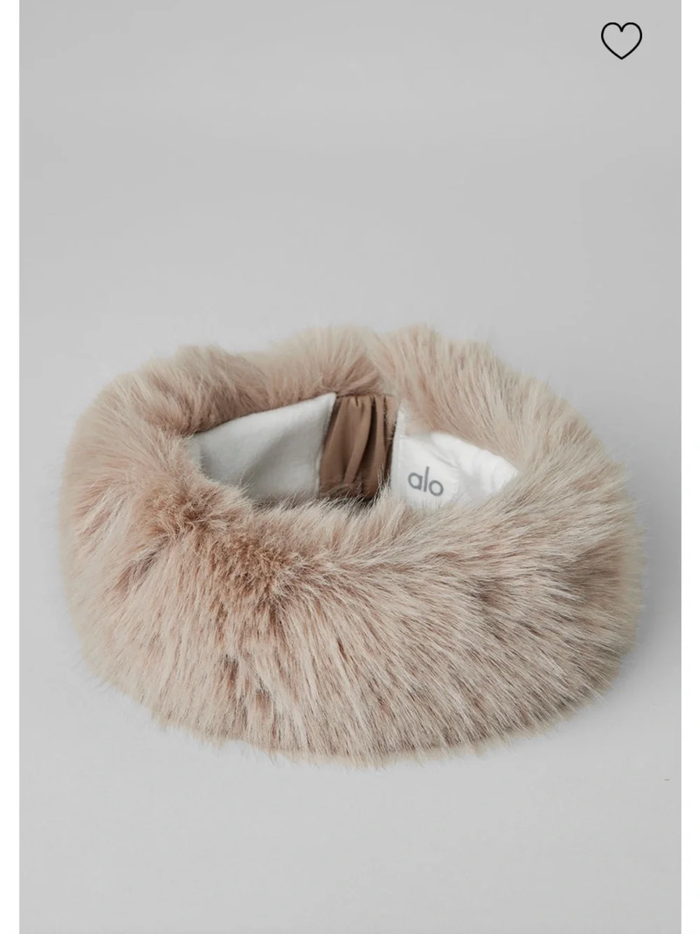 ALO Yoga Opulent Faux Fur Wintersun Headband in Oat